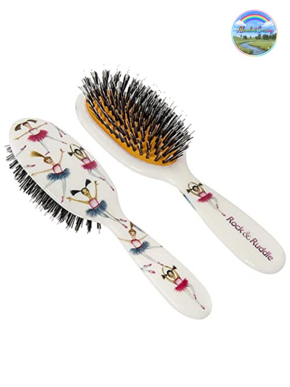 Natural Boar Bristle Hair Brush Detangling Wet or Dry Travel Size